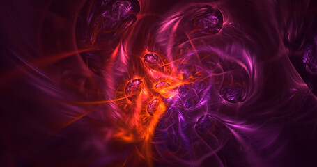 3D rendering abstract fantasy light fractal background