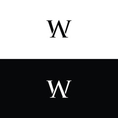 Initial based modern and minimal Logo. WA letter trendy fonts monogram icon symbol. Universal professional elegant luxury alphabet vector design.