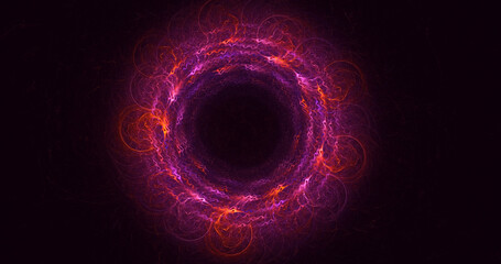 3D rendering abstract circle light background