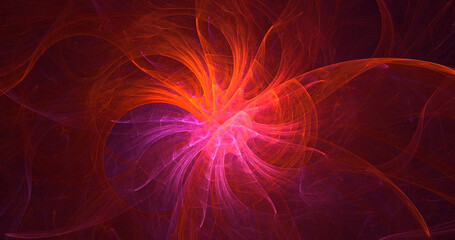 3D rendering abstract technology fractal background