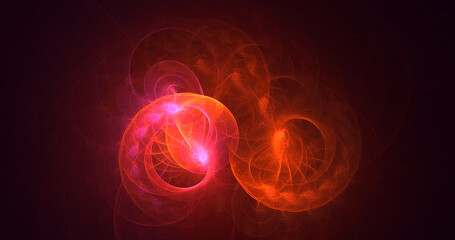 3D rendering abstract fractal light background