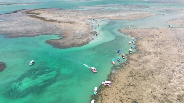 Patacho Nature Pool At Sao Miguel Dos Milagres Alagoas Brazil. Seascape Bay Water. Blue Landscape Beach Scene Beautiful. Blue Seaside Beach Scene Edge Coast. Blue Beautiful Day Natural.