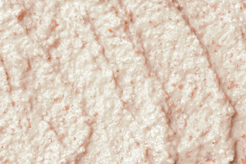 Baby food close-up. Porridge for newborns. Background food texture for kids. Milk mixture.