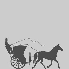 ancient horse-drawn carriage
