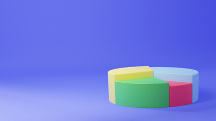 Obraz premium Coins and bars graph concept showing finance, investment, business, stock rise and fall. 3D rendering