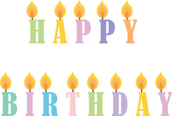 birthday candles set Vector Image