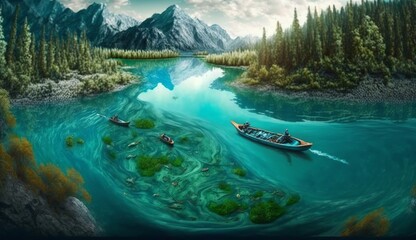 Obrazy na Plexi  World Rivers Day, Generative Ai