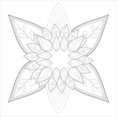 Coloring Books. Hand drawn flowers in zentangle style for t-shirt design or tattoo and coloring book