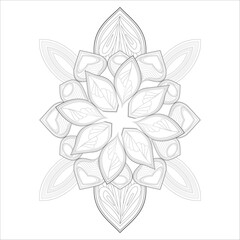 Coloring Books. Hand drawn flowers in zentangle style for t-shirt design or tattoo and coloring book