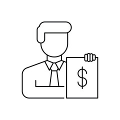 financial consultant icon design, isolated on white background. vector illustration