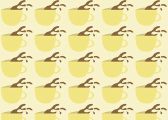 coffee seamless pattern. Isolated on background