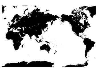 世界地図（シルエット）