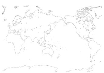 世界地図（白地図）