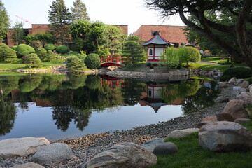 Obraz premium garden with pond