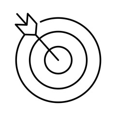 arrow target circle thin line outline icon