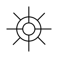 Obraz premium precision target button Icon outline