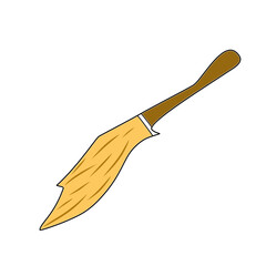 witch broom stick icon