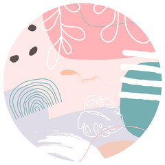 Pastel abstract circle background