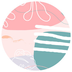 Pastel abstract circle background