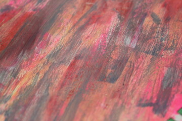 Colorful red and black paint splatter surface pattern background, Grungy mixed paint brush pattern...
