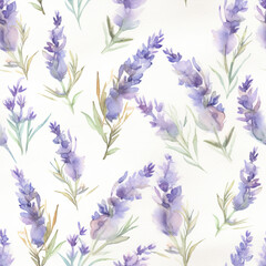 Floral seamless pattern of white anemone flowers. AI generated watercolor illustration digital art. Fabric print, decoration, wall art, printable. AI generated Image on the white background.