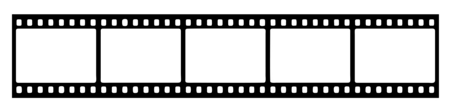 Filmstrip. Retro film strip frame isolated on transparent background