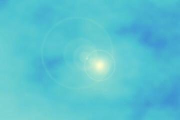 青いフレアのグラフィック素材