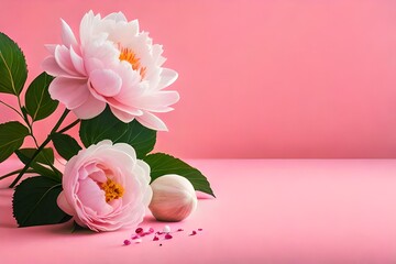Obraz na płótnie Canvas bouquet of pink roses Generative Ai