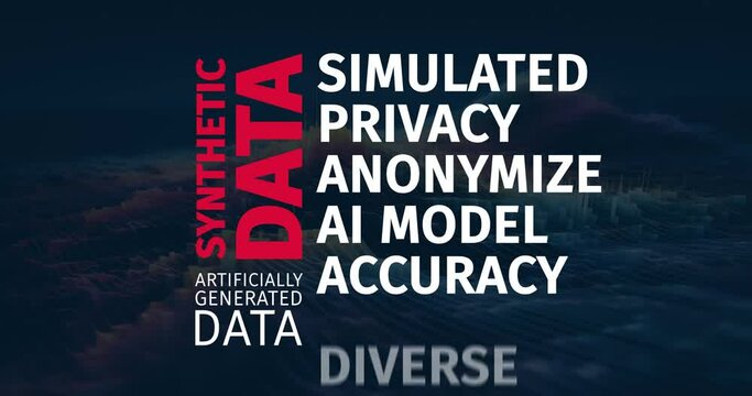 Synthetic Data Word Cloud: Crafting Artificial Data for AI Models