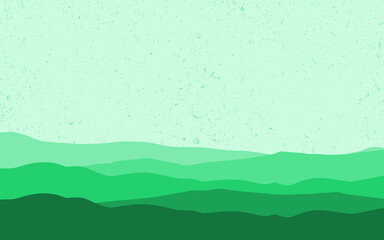 Green hill landscape flat vector illustration backgrounds. Suitable for poster and wall decoration.