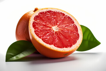 grapefruit on a white background, generative AI