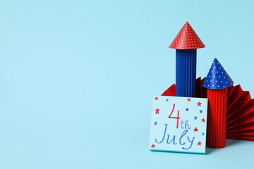 Composition for 4 july, Independence Day of USA, space for text