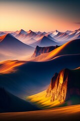 sunset in the desert