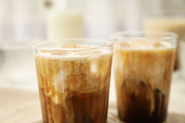 Cold drink for refreshing - ice coffee. Fresh summer drink