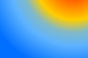 Summer Background Sun Summertime Hot Gradient Vector Illustration. Clear Blue Sky Bright Sunshine Warm Day Weather Education Backdrop Blank Design Copy Space for Text