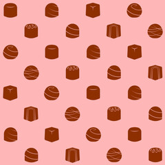 Hand Drawn Chocolate Vector Seamless Pattern