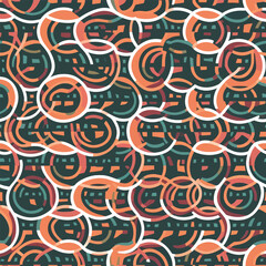 Simplified Space: A Seamless Pattern of Dots and Linear Patterns