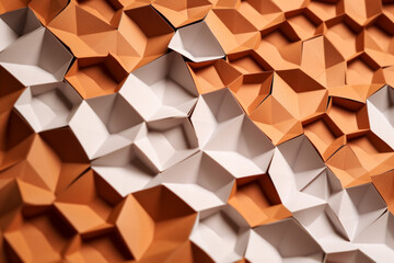 A background with a tessellated pattern of hexagons paper style