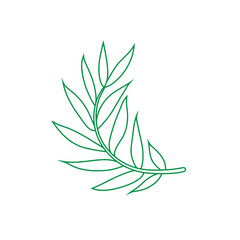 Green leaf vector icon. botany illustration sign . ecology symbol. eco sign.