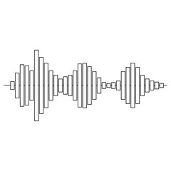 Obraz premium Radio Wave vector icon. Monochrome simple sound wave illustration sign. signal symbol or logo.