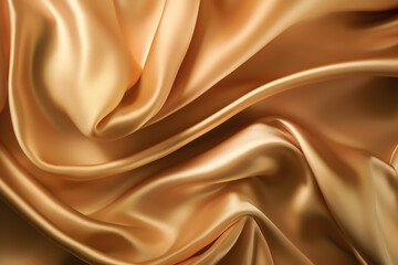 Fototapeta premium Gold fabric colored silk satin background Generative AI