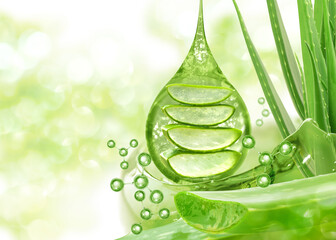 aloe vera gel and bubble