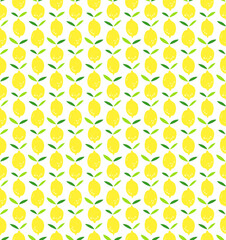 Lemons. 
Seamless pattern of the juicy citrus fruits.