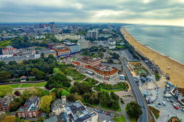 Fototapeta na wymiar Bournemouth aerial view - Dorset, England
