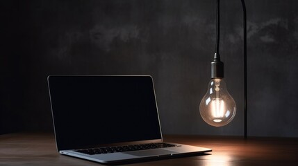 light bulb on a desk