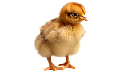 Fototapeta premium baby chicken, isolated on transparent background cutout