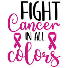Breast cancer vector typography design