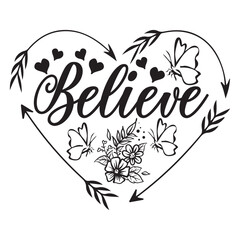 Fototapeta premium Butterfly lettering quote design