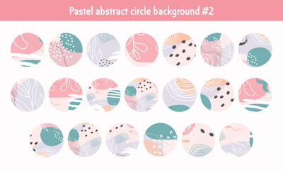 Pastel abstract circle background collection #2