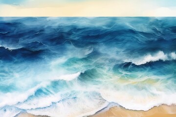 waves on the sea watercolor- Ai